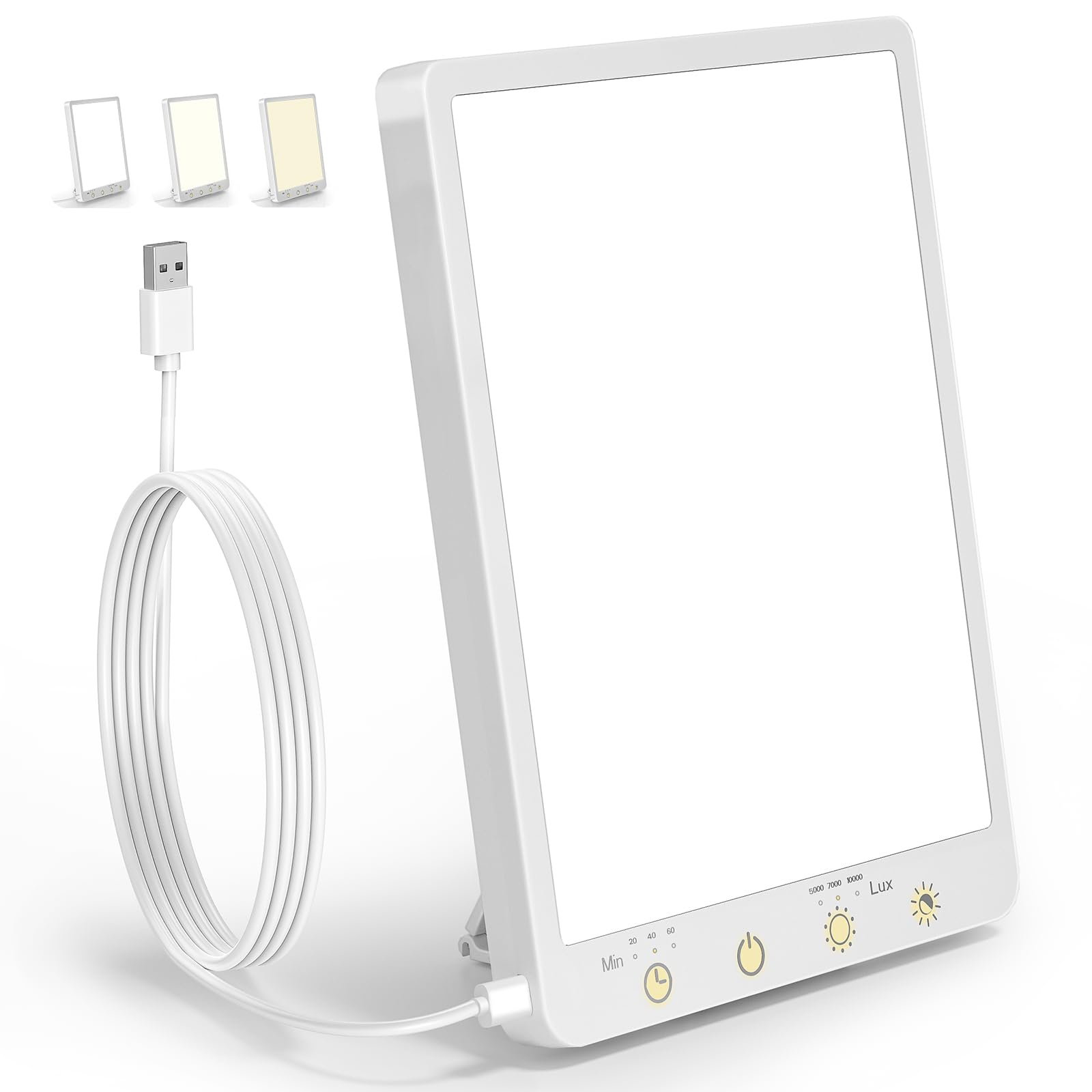 Photo 1 of 10000 Lux Light Therapy Lamp - Full Spectrum Therapy Light, 3 Color Temperature & Wall Mount Therapy Lamp, Portable Daylight Lamp for Home & Office, Memory Function & Touch Control.