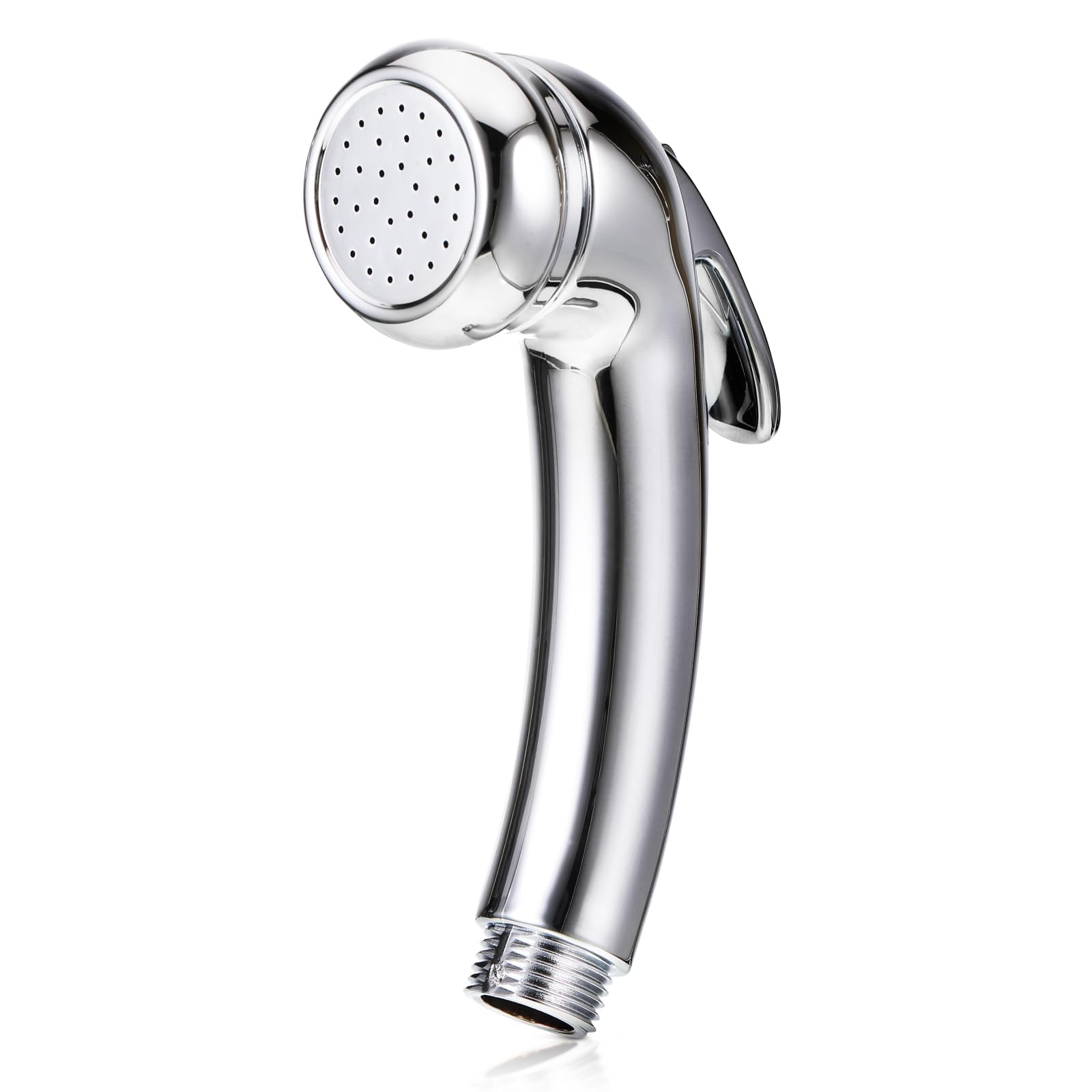 High Pressure Shower Head 1/2" Thread Chrome Trigger Handheld Small Shower Head with On/Off Handheld Toilet Bidet Sprayer Control & Constant Water Flow for Baths Boats Caravans Motorhome Hair Salons