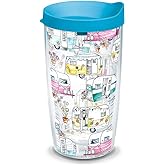 Tervis Colorful Camper Made in USA Double Walled Insulated Tumbler Travel Cup Keeps Drinks Cold & Hot, 16oz, Classic