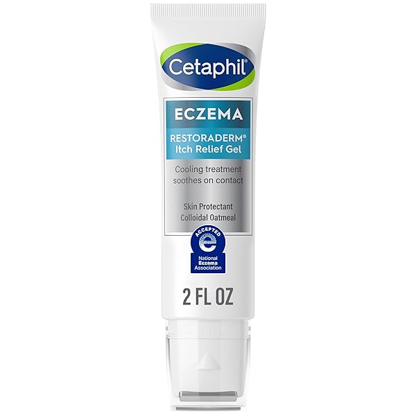 CETAPHIL ECZEMA RESTORADERM ITCH RELIEF GEL, FOR ECZEMA PRONE SKIN, 2 FL OZ, INSTANTLY SOOTHES, 12 HOUR ITCH RELIEF, 0.5% SKIN PROTECTANT COLLOIDAL OATMEAL, STEROID FREE