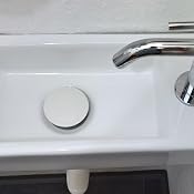 Produktbild von Aufsatzwaschbecken Oval Grünblatt Waschbecken Hänge-Waschtisch Mit Lotus Effekt Nano Beschichtung 36x18x9 Links 5 Badmöbel Set Mit Waschbecken