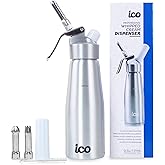 Professional Aluminum Whipped Cream Dispenser for Whipped Cream, 1-Pint | Whip Cream Dispenser with Stainless Steel Nozzles f