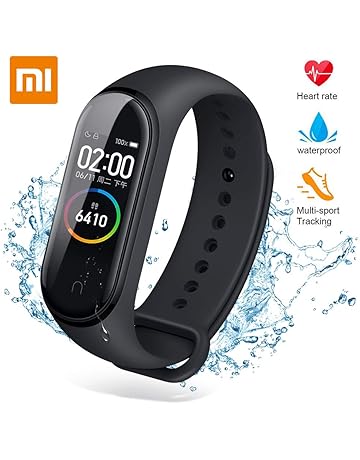 Xiaomi Mi Band 4 Pulsera de Actividad,Monitores de Actividad,Pantalla Pulsómetro Fitness Tracker, Smartwatch con 0.95''Pantalla AMOLED a Color ,con ios y Android,Negro( Versión Global)