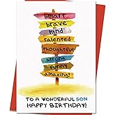 Mcduldul Birthday Card for Son | Funny Birthdays Cards Gifts for Adult Sons from Mom Dad Parents| Happy Birthday to A Wonderful Sons