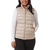 32 Degrees Women's Puffer Vest (US, Alpha, XX-Large, Regular, Regular, Beige)