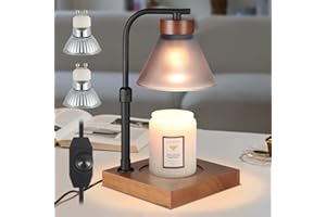 NAWAZA Dimmable Candle Warmer Lamp Electric Candle Light for Candle Melter Scented Candles Top-Down Candle Melting, Scented Wax Warmer for Home Offices Decor, Birthdays Gifts for Women Mom Grandma(Grey)
