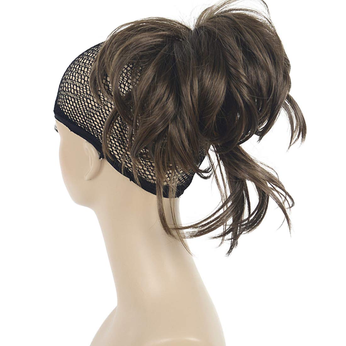 Lydell Adjustable Messy Style Ponytail Hair Extension Synthetic Hairpiece with Jaw Claw Medium Golden Brown — image 1