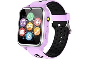 OVV Kids Smart Game Watch for Boys Girls Age 3-12 with 1.54" HD Touch Screen 24 Puzzle Games Camera Video Music Player Pedometer Alarm Clock Calculator Torch Child Watch Wristband Electronic Learning Toys