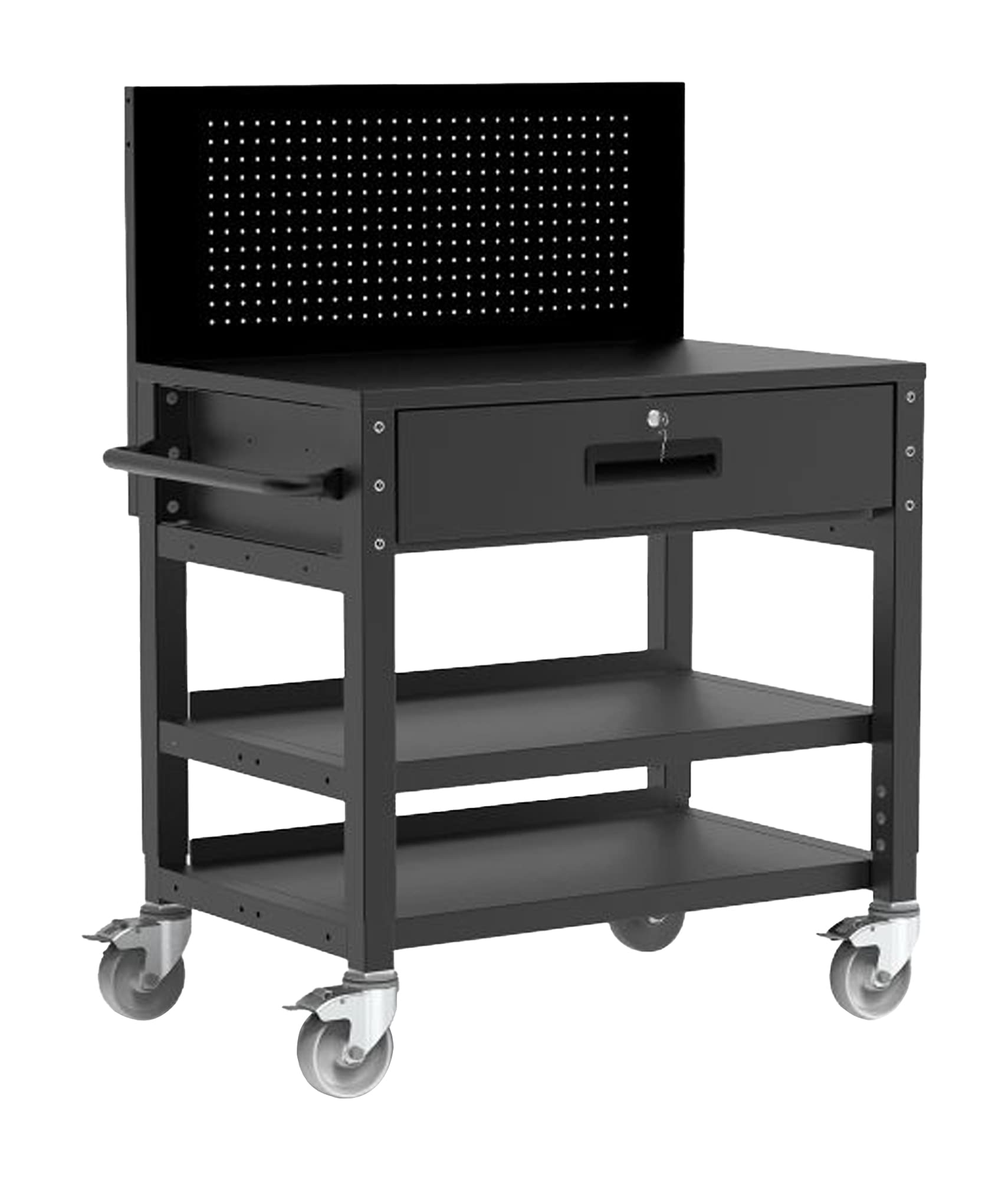 Photo 1 of **SCRAPE DAMAGE**Luxor Indoor Modern Built-in Pegboard Heavy-Duty Mobile Workstation