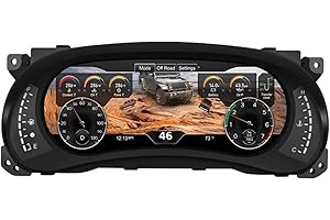 Digital Instrument Cluster Speedometer Dashboard Compatible with Jeep Wrangler JK 2011-2017 - 12.3'' HD Anti-Glare Screen, Ea
