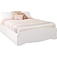 Prepac Mate's Full 6-Drawer Minimalist Platform Storage Bed, Contemporary Full Bed with Drawers 57" L x 18.75" W x 76.5" H, White