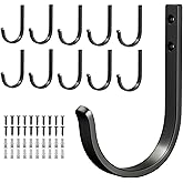 niffgaff 10-Pack Wall Outdoor Hooks for Hanging Coat - 30LB Screw in Metal Hanger Wall Mount, for Closet, Door, Bathrooms, Ou