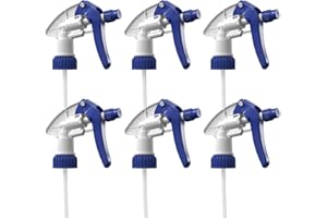 Bar5F 6-Pack Replacement Trigger Sprayer Nozzles for 16oz - 32oz Bottles Chemical Resistant Adjustable Leakproof