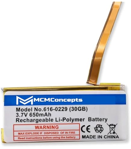 Vhbw Batteria Compatibile Con Apple IPod G5 30GB MA002HK, G5 30GB Ma002hk G5 30gb Ma002hk A G5 30gb Ma002j Come 616 0227 616 0229 Ec008 35017768