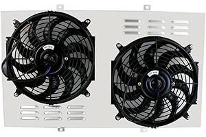 KUUHLERSAT Aluminum Radiator Shroud Electric Fan for 1967-1972 Chevy C/K C10 C20 C30 Pickup Truck 5.7L