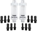 CarBole 2PCS Inline Fuel Filter 3/8 1/4 5/16 Hose Barb Chrome OE FFC1000 view 2