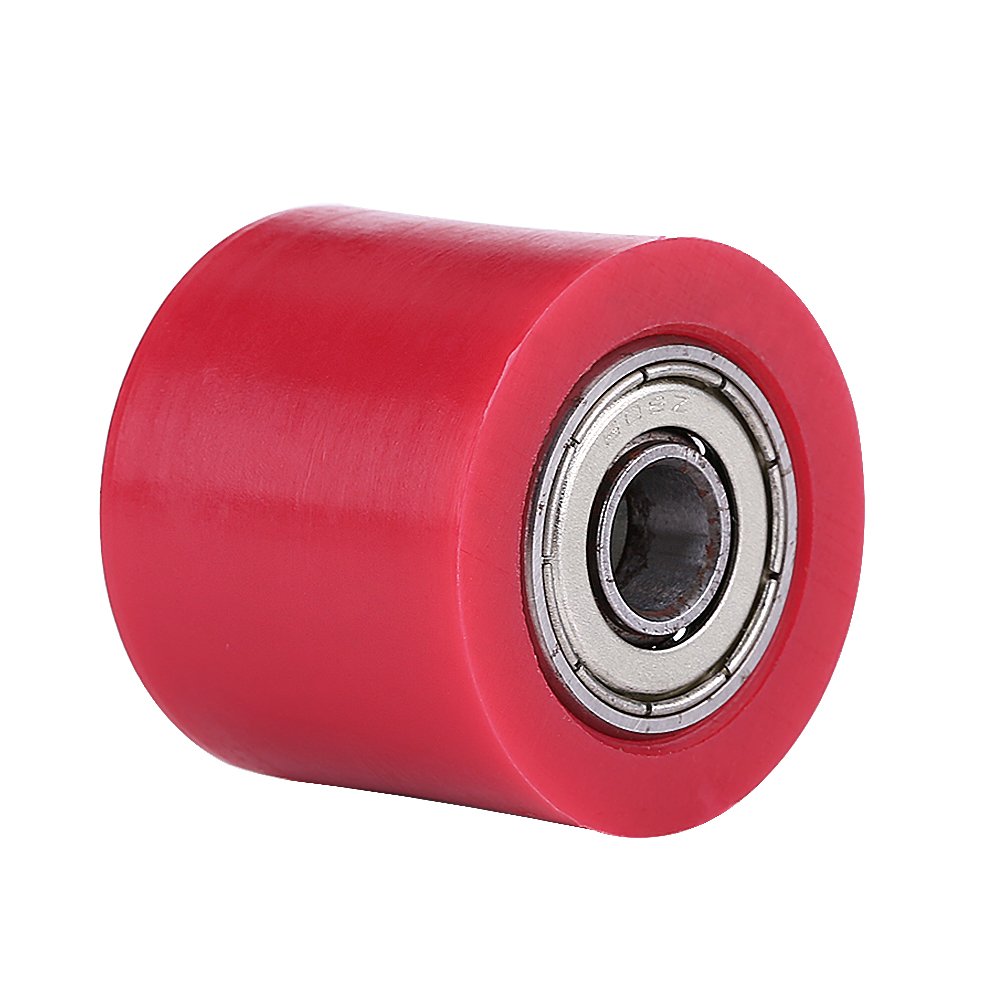 Tensioner Pulley Wheel, Qiilu Tensioner Roller, 8mm Universal Chain Roller Tensioner Pulley Wheel Guide for Motorcycle Dirt Bike Enduro(Red)