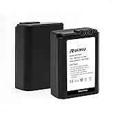 RUEMIU 2-Pack Upgraded 1800mAh NP-FW50 Battery Compatible with Sony ZV-E10 Alpha A6000 A6400 A6300 A6500 A5100 A7II A7 NEX 7 6 RX10 IV III II Camera, and More