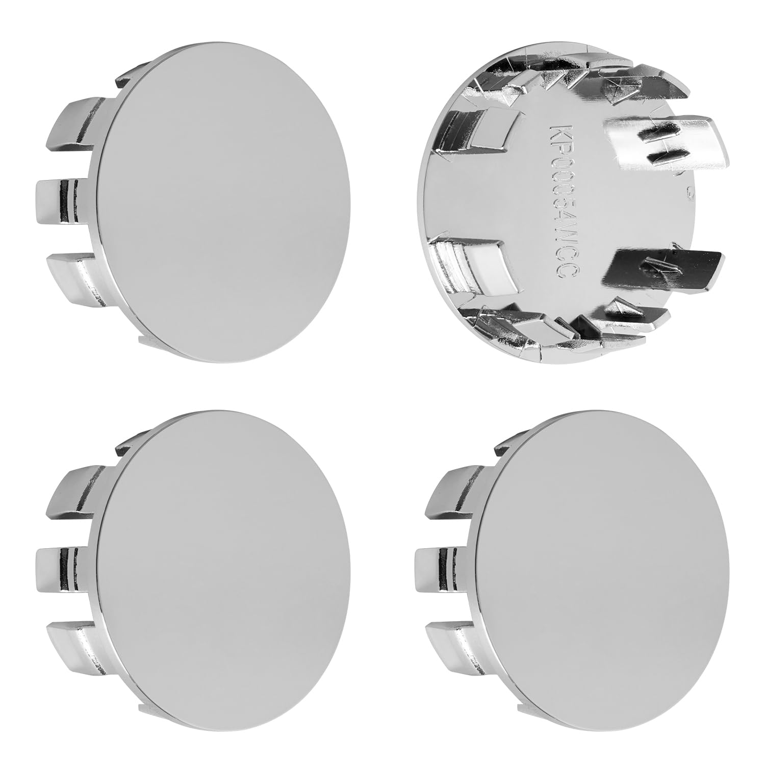 Photo 1 of 2.4Inch 62MM Wheel Center Caps, Pack of 4 (Chrome, Outer 62MM, Inner 56MM, Easy DIY Installation)