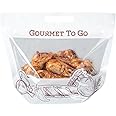Bag Tek 12.7 x 5.7 x 10.4 Inch Hot Food Bags, 100 Greaseproof Delivery Bags For Hot Food - Clear Window, Built-In Handle, White Plastic, With Zipper Lock - Restaurantware