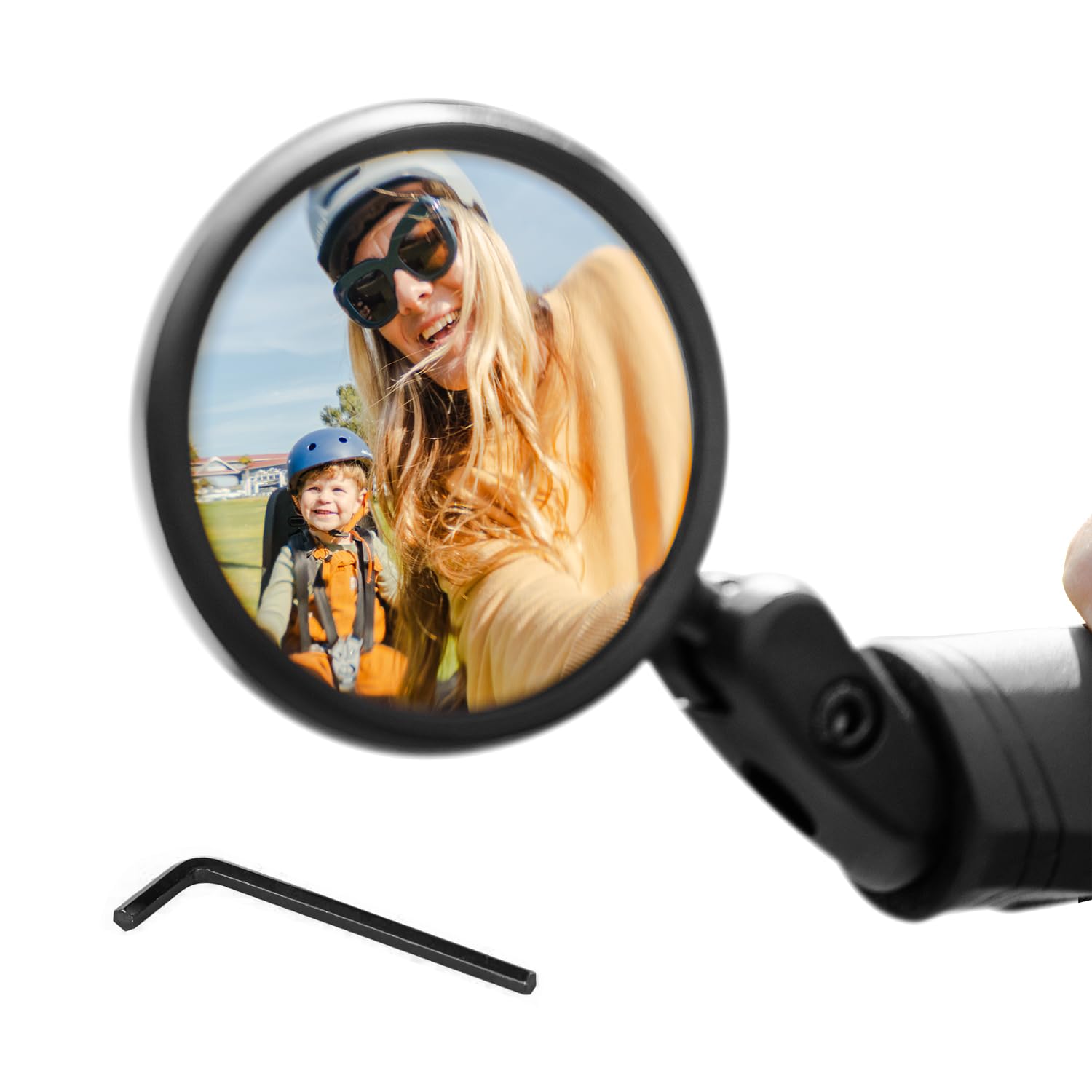 Photo 1 of **PARTS ONLY** **NONFUNCTIONAL** Aventon Handlebar Grip Bike Mirror, rear view mirror with a wide field of view, Easy to install and adjust bike mirror handlebar mount, Safe riding bike accessories