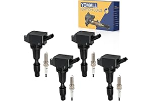 YOMALL 4PCS UF764 Ignition Coils + 4PCS 93175 Iridium Spark Plugs Ignition Coils Pack Fits for 2015-2019 Sonata, 2016-2020 Optima, 2016-2020 Sorento 2.0L 2.4L, 27300-2GGA0 Coil Pack Aftermarket Parts