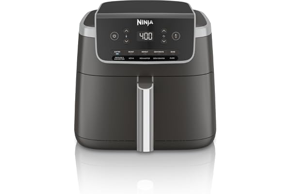 Ninja Air Fryer Pro, 5 Qt/4.7L, 5-in-1, Grey, AF142C | Air fry, bake, roast, reheat, dehydrate, 1750W, 400F/204°C max, Fits 4