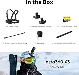 Insta360 X3 Snow Bundle Waterproof 360 Action Camera 5.7K 72MP 1/2" Sensor view 2