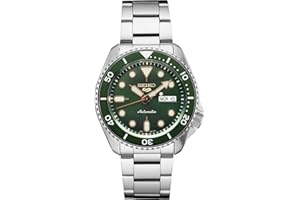 Seiko Automatic Watch for Men - 5 Sports - Day/Date Calendar, LumiBrite Hands and Markers, and Rotating Bezel, 100m Water-Resistant