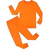 A&J DESIGN Pajamas Set for Kids 2-14 Years, 100% Cotton Solid Color 2 Piece Pjs