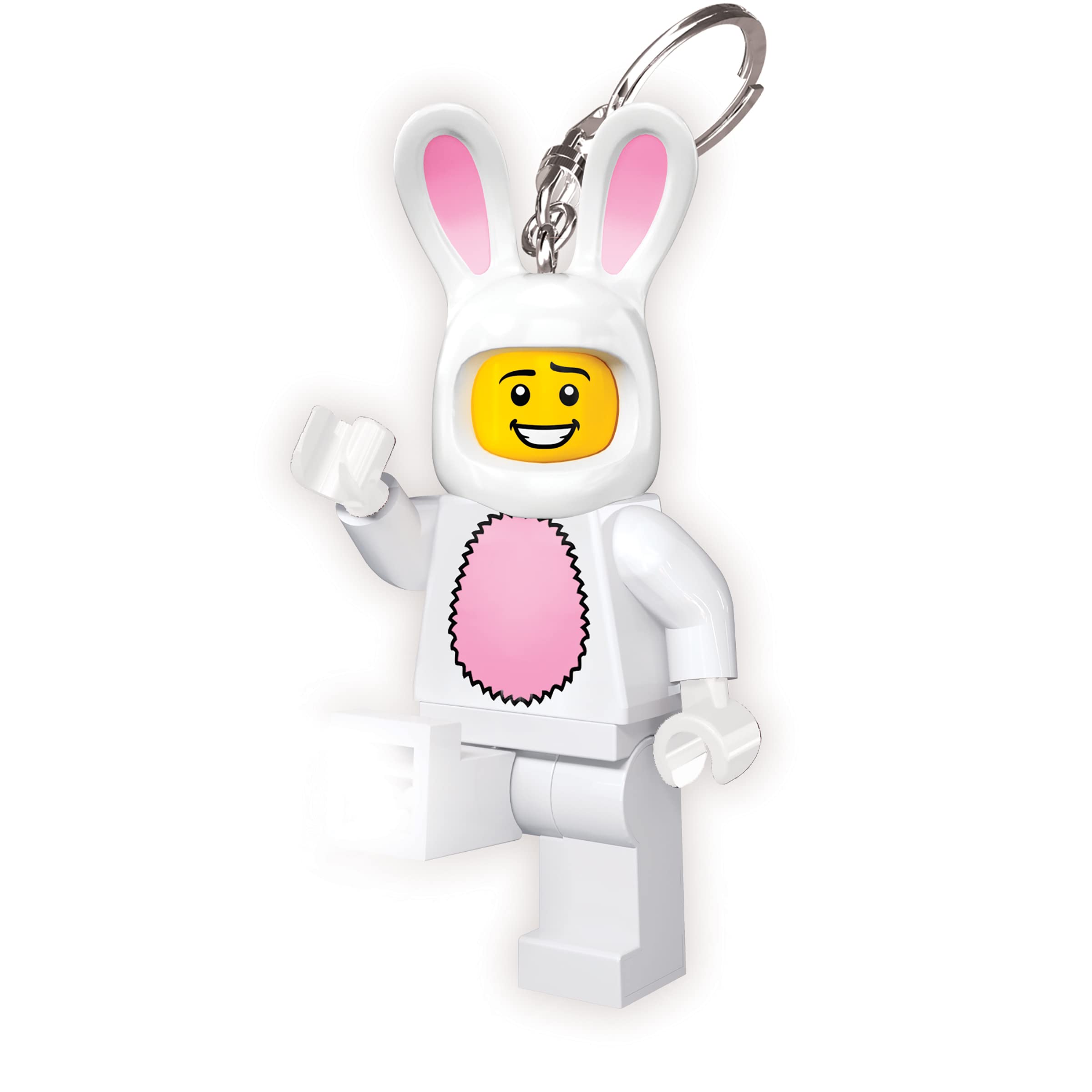 LEGO Minifigures - Large 3 Inch Tall Figure Keychain Light - Bunny Suit Guy (KE73H), Easter basket stuffer