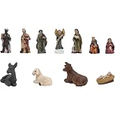 Nurnesy Christmas Nativity Scene Set 11 Pieces Resin Nativity Scene Figures Gifts for Holiday Desktop Decoration