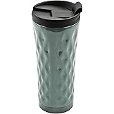 Zalaxt Insulated Coffee Mug 17oz, Leak Proof Coffee Cups with Lid, Thermal Coffee Cups Stainless Steel Reusable Coffee Mug Keep Cold and Hot Travel Mug (Green)