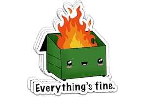 VOTANTA 3 Pcs - Funny Dumpster Fire Meme Sticker3x4 inch, I'm Fine It's Fine Everything is Fine Laptop Bottle Phone Window Car Bumper Sticker A1-31082112