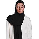 VOILE CHIC Ribbed Jersey Hijab Scarf for Women - Head Scarf for Women