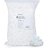 McKesson Cotton Balls Bulk, 100% Pure Cotton Balls for Face, 2000 ct | Nail Polish Remover, Makeup