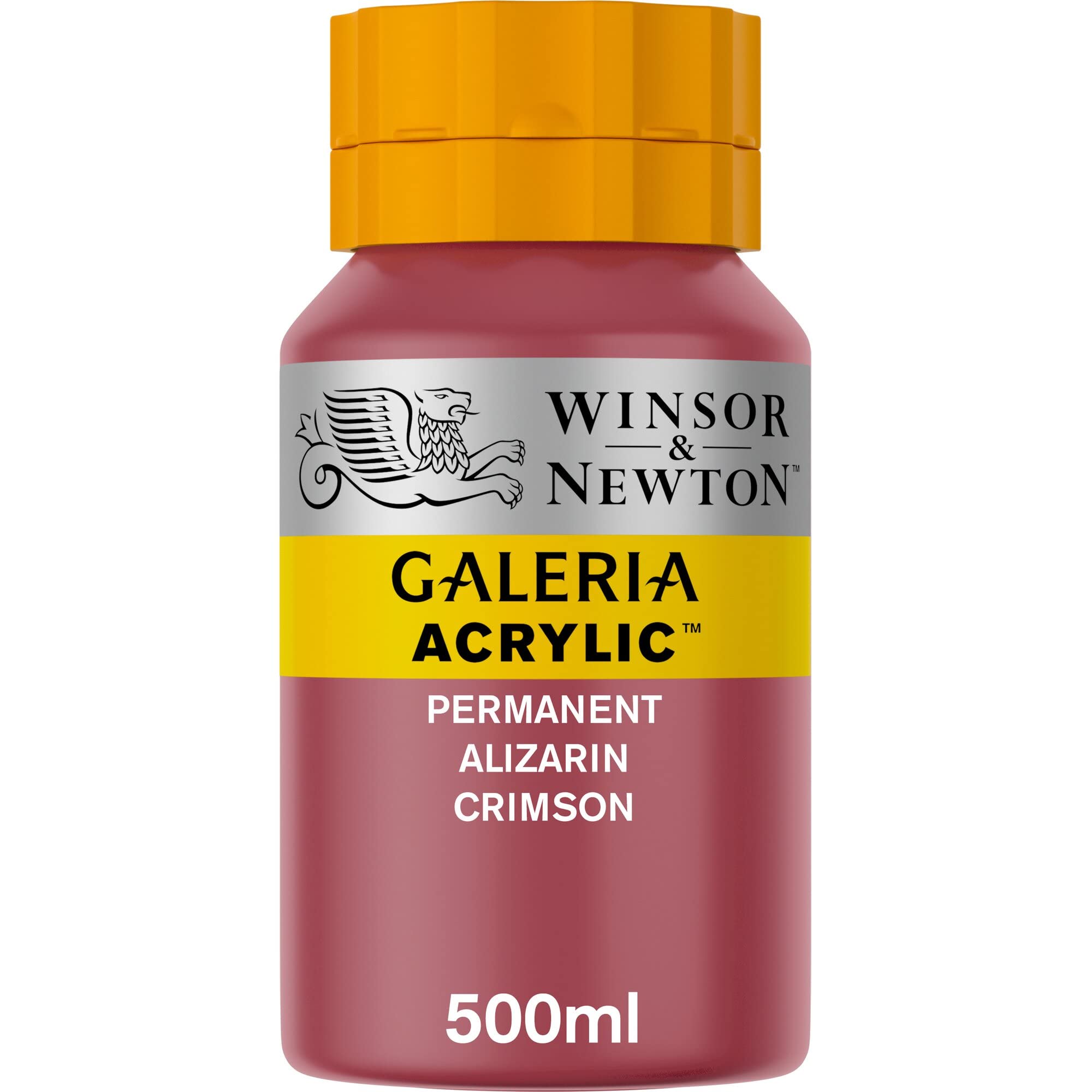 Winsor & Newton 500ml Bottle Galeria Acrylic Colour with Nozzle Cap - Permanent Alizarin Crimson