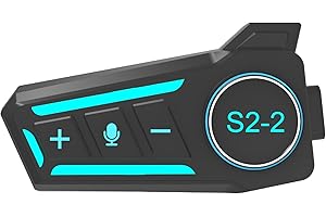 Motorcycle Intercom Headset USB C Interface Communication System AI Voice Assistant IP67 Waterproof Music Sharing Automatic A