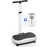 MERACH Vibration Plate Exercise Machine with Handle, 330 lbs Capacity | Adjustable Height, 55 Speeds, Vibrating Plate for Lymphatic Drainage &amp; Weight Loss, Whole Body Fitness Equipment for Home Gym