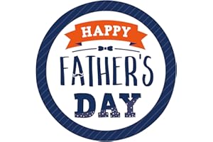 Anwyll Fathers Day Gift Stickers - Happy Father's Day Stickers 60Pcs 2Inch Fathers Day Seal Label Sticker Round Self-Adhesive Tie Best Dad Thank You Gift Sticker for Birthday Envelope Card Present