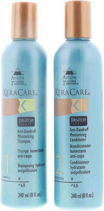 KeraCare Dry Itchy Scalp Moisturizing Shampoo Conditioner Combo Set 8oz