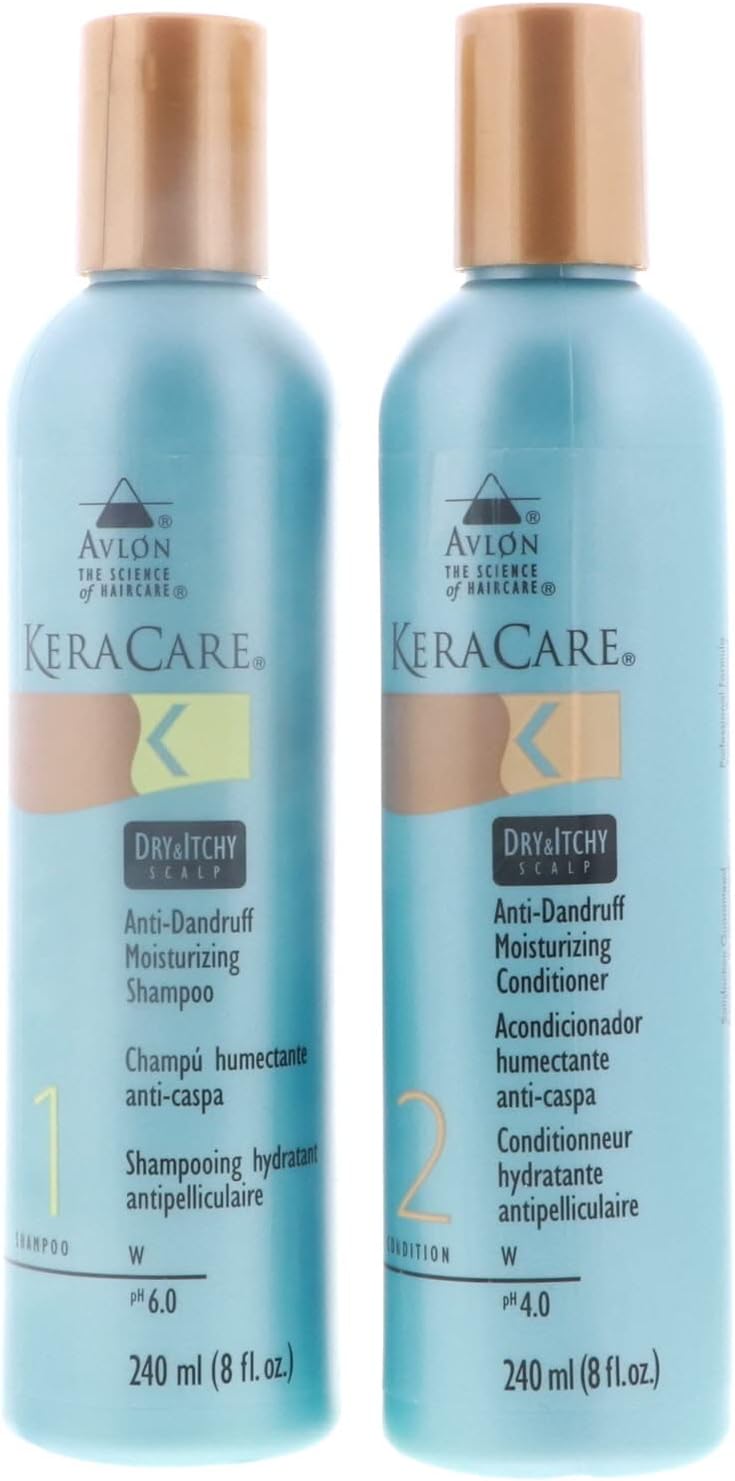 KeraCare Dry Itchy Scalp Moisturizing Shampoo Conditioner Combo Set 8oz