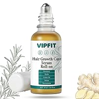 VIPFIT Hair Growth Care Serum Roll-On with Rosemary, Niacinamide, Ginger, batana & Castor Oil, Nourishes Scalp for Thicker-Looking, Vibrant Hair, Light Camellia Scent, 30ml/1.01 fl.oz