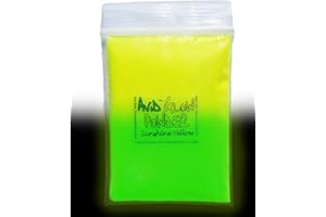 THE AVID COLORIST Fluorescent Yellow Glow Powder in Daylight/Yellow-Green Glow in Dark- 7oz (200g) Glow in The Dark Pigment Powder for Resin, Slime, Nail Polish, Paints, Coatings, Acrylic Powder