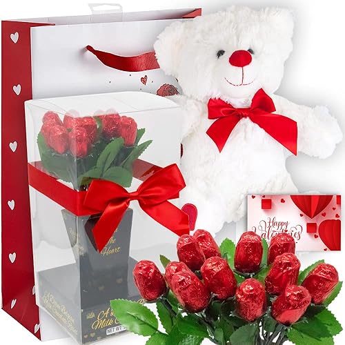 Valentine's Day Gift Basket Teddy Bear Plush 11 Inches, Dozen