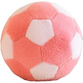 zxmbeddings 7" Soccer Plush Ball Shaped Pillow Toy Football Stuffed Animal | for Room Decor Gifts,Pink