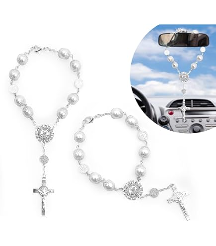 2PCS Car Rosary for Rearview Mirrors, Personalized Blessing 2PCS Car Rosary for Rearview Mirrors, Personalized Blessing