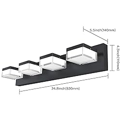 SOLFART Dimmable Bathroom Vanity Lights Black