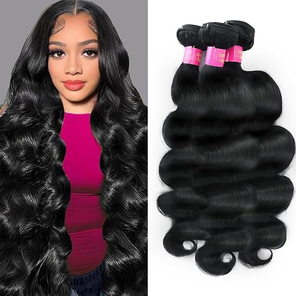 Amazon.com : 12A Body Wave Bundles Human Hair 20 22 24 Inch  display picture 2