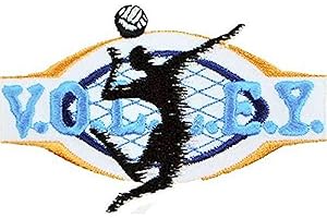 Expo International Volleyball Sport Embroidered Iron-on Applique Trim Embellishment, Multi-Color